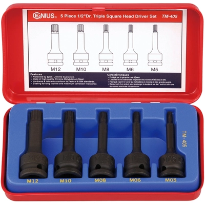 Triple Square Impact Bit Socket Set by GENIUS - TM-405 pa1