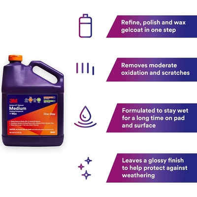 3M - 36107 - Perfect-It Gelcoat Medium Cutting Compound + Wax pa2
