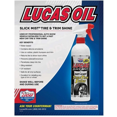 LUCAS OIL - 10513 - Slick Mist® Tire & Trim Shine pa2