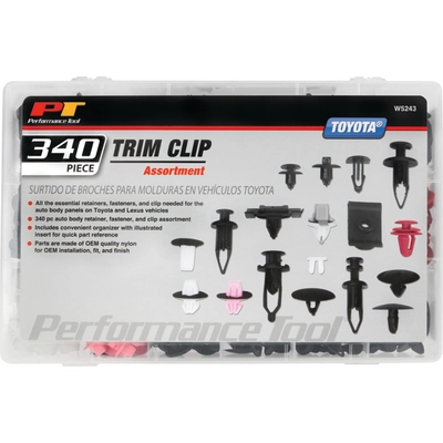 PERFORMANCE TOOL - W5243 - Toyota Trim Clip Assortment pa2