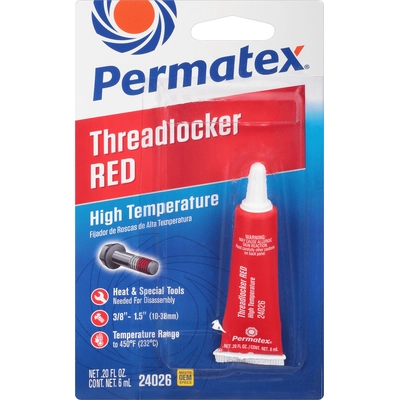 PERMATEX - 24026 - High Temperature Threadlocker Red, 6 ML pa3
