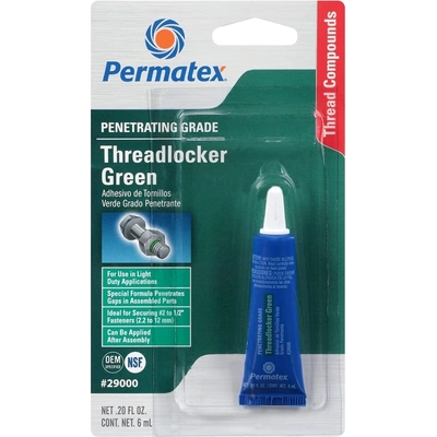 PERMATEX - 29000 - Penetrating Grade Threadlocker Green, 6 ML pa2
