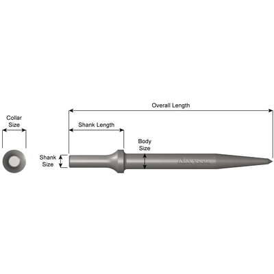 AJAX TOOLS - A925 - Pencil Point Chisel pa2