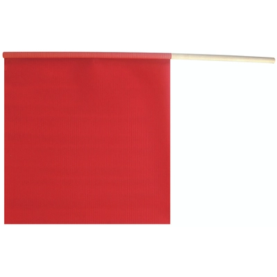ANCRA CARGO - 49893-10 - Fluorescent Red Mesh Safety Flag with Wooden Dowel Rod pa1