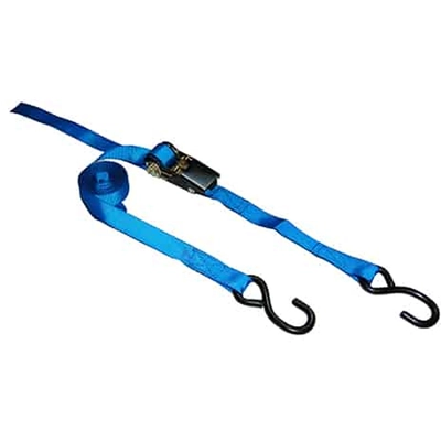 ANCRA CARGO - 95188 - 1” x 14’ Blue Ratchet Tie-Down with S-Hooks pa1