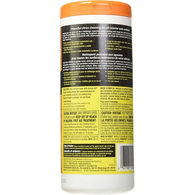 ARMOR ALL - 8471 - Orange Cleaning Wipes pa2