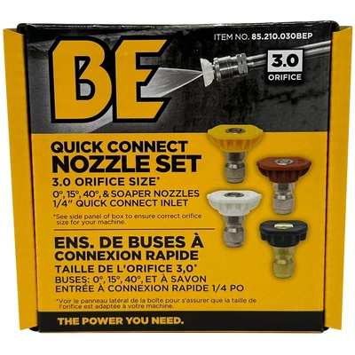 BE POWER EQUIPMENT - 85.210.030BEP - Quick Connect Spray Nozzles 30 pa3