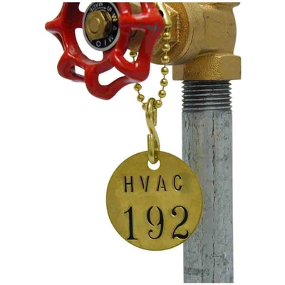 BRADY - 23525 - Stamped Brass Valve Tags CHW Chilled Water pa3