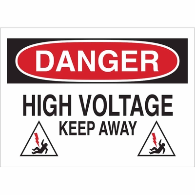 BRADY - 84887 - Danger High Voltage Keep Away Sign pa1