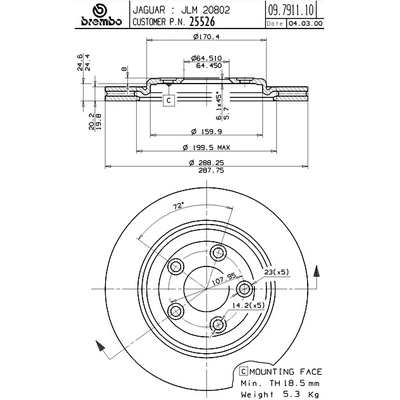 Unspecified Tool by BREMBO - 25526 pa1