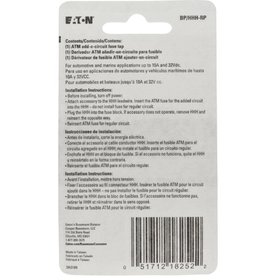 BUSSMANN - BP/HHH/RP - Circuit pa4