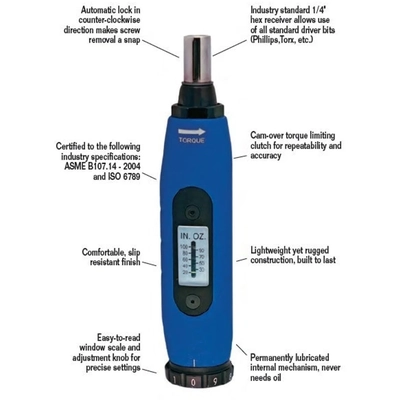 CDI TORQUE PRODUCTS - 61NSM - Micro Adjustable Torque Screwdriver pa3