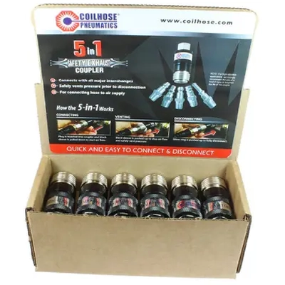 COILHOSE PNUEMATICS - 150USE-D12 - 5-in-1 Safety Exhaust Coupler pa1