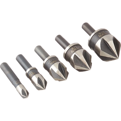 CH HANSON - 1877791 - 5-piece Black Oxide HSS Metal Countersink Set pa5