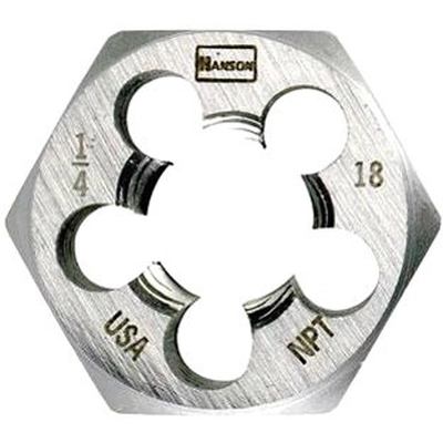 IRWIN HANSON - 6703 - 1/4"-18 NPT Pipe Taper HCS Right-Hand Solid Hexagon Die pa1