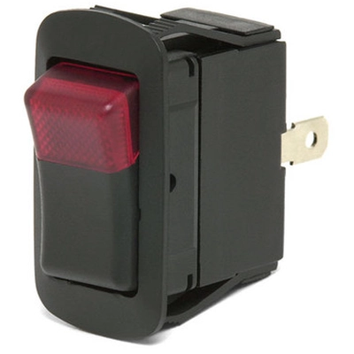 COLE HERSEE - 58312-R4 - SPST On-Off Wide Lens LED Rocker Switch With Red Lens pa1