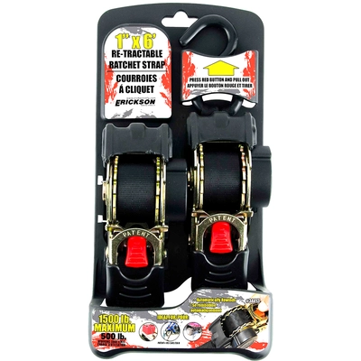 ERICKSON MANUFACTURING LTD. - 34413 - 1″ x 6′ – Re-Tractable Ratchet Straps pa2