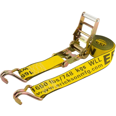 ERICKSON MANUFACTURING LTD. - 52400 - 2″ x 25′ - Ratchet Strap With Double J-Hooks pa1