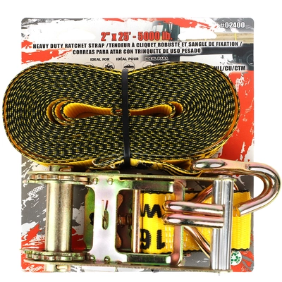 ERICKSON MANUFACTURING LTD. - 52400 - 2″ x 25′ - Ratchet Strap With Double J-Hooks pa2