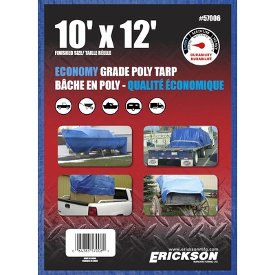 ERICKSON MANUFACTURING LTD. - 57006 - 10′ x 12′ Economy Grade Poly Tarps pa2