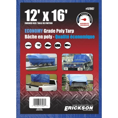 ERICKSON MANUFACTURING LTD. - 57007 - 12′ x 16′ Economy Grade Poly Tarps pa2