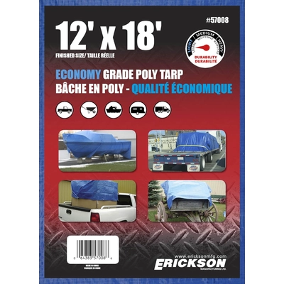 ERICKSON MANUFACTURING LTD. - 57008 - 12′ x 18′ Economy Grade Poly Tarps pa2