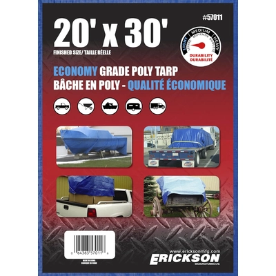 ERICKSON MANUFACTURING LTD. - 57011 - 20′ x 30′ Economy Grade Poly Tarps pa2