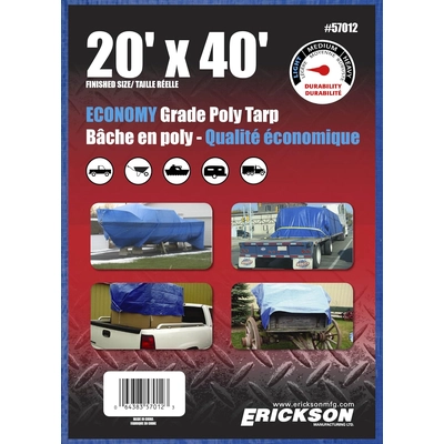 ERICKSON MANUFACTURING LTD. - 57012 - 20′ x 40′ Economy Grade Poly Tarps pa2