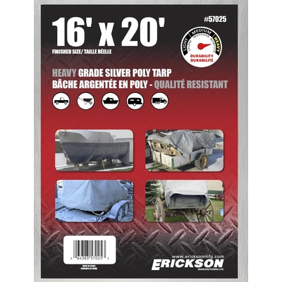 ERICKSON MANUFACTURING LTD. - 57025 - 16′ x 20′ Heavy Grade Poly Tarps pa2