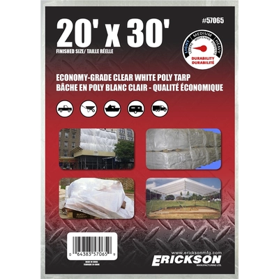 ERICKSON MANUFACTURING LTD. - 57065 - 20′ x 30′ Economy Grade Poly Tarps pa1