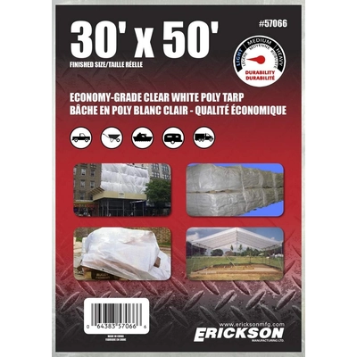 ERICKSON MANUFACTURING LTD. - 57066 - 30′ x 50′ Economy Grade Poly Tarps pa1