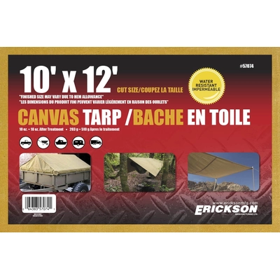 ERICKSON MANUFACTURING LTD. - 57074 - 10' x 12 Canvas Tarps pa2