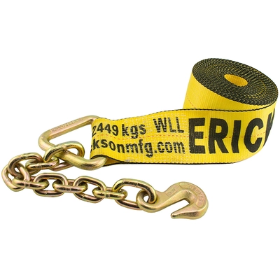 ERICKSON MANUFACTURING LTD. - 58902 - 4″ x 30′ Winch Strap with Chain Lead pa1