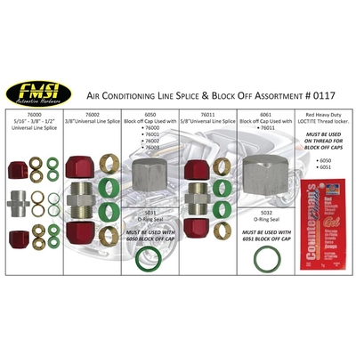 FMSI AUTOMOTIVE HARDWARE - 6050 - Line Splice & Block off Cap Assortment pa1