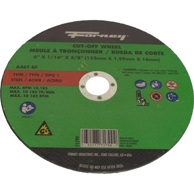 FORNEY - 71799 - Cut-Off Wheel pa7