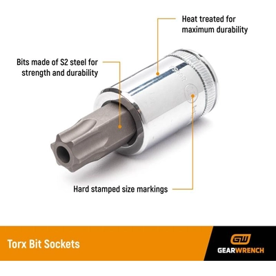 GEAR WRENCH - 80182 - 1/4" Drive Tamper-Proof Bit Socket T20 pa2