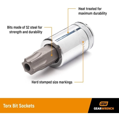 GEAR WRENCH - 80184 - 1/4" Drive Tamper-Proof Torx Bit Socket T27 pa2