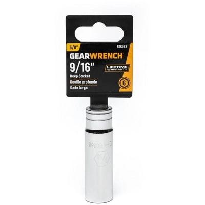 GEAR WRENCH - 80368 - 3/8 Drive 6 Point Deep SAE Socket 9/16 pa2