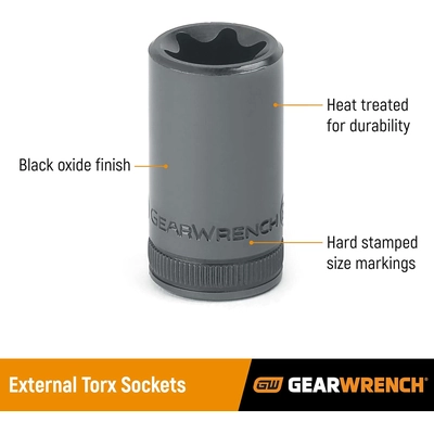 GEAR WRENCH - 80670 - 1/2" Drive External Torx Socket E20 pa2