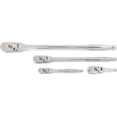 GEAR WRENCH - 81230XP - 4 Piece 1/4" 3/8" and 1/2" Drive 120XP Full Polish Flex Handle Teardrop Ratchet Set pa1