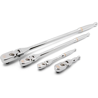 GEAR WRENCH - 81230XP - 4 Piece 1/4" 3/8" and 1/2" Drive 120XP Full Polish Flex Handle Teardrop Ratchet Set pa2