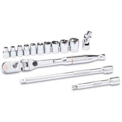 GEAR WRENCH - 81391 - 1/4" Drive 120XP Locking Flex Head Ratchet and 6 Point SAE Stubby Socket Mechanics Tool Set pa1