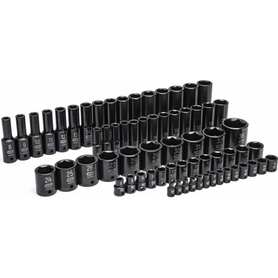 GEAR WRENCH - GWMSISKMM - 1/4”, 3/8”, 1/2” Drive 6 Point Metric Impact Socket Set pa1