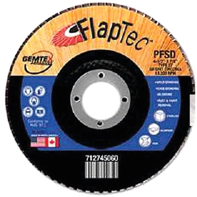 GEMTEX - 712945060 - 4-1/2" 60 Grit Zirconia Type Flap Discs pa1