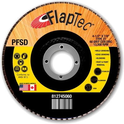 GEMTEX - 812745080 - 4.5" x 7/8" Ceramic Flap Disc pa1