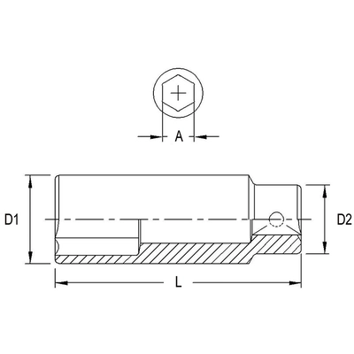GENIUS - 417821 - 1/2" Dr. 21mm Deep Impact Socket pa2