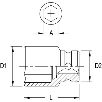 GENIUS - 867080 - 1″ Dr. 2-1/2″ Impact Socket Cr-Mo pa2