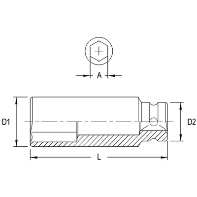 GENIUS - 869558 - 1″ Dr. 1-13/16″ Deep Impact Socket pa2