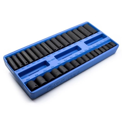 GENIUS - TF-332M - 32 Piece 3/8″ Dr. Metric Deep Impact Socket Set pa5