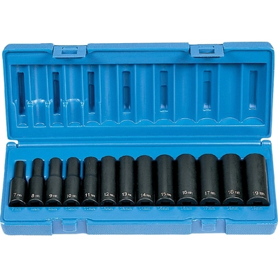 GREY PNEUMATIC TOOLS - 1203MD - 3/8" Drive Metric 12-Point Deep Impact Socket Set pa1